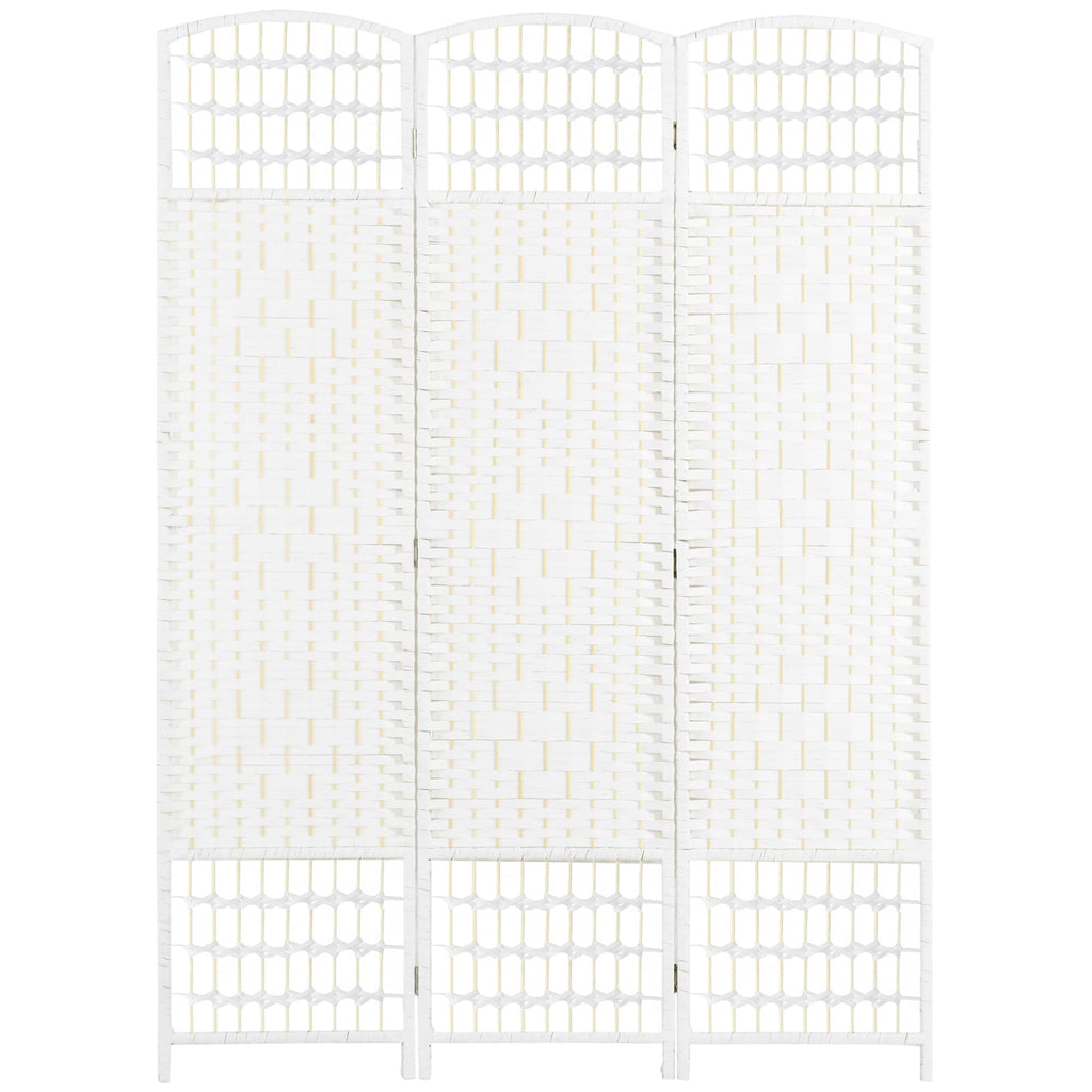 Cloison de séparation HOMCOM, cloison de séparation autoportante en fibre ondulée, 1,7 m de haut, blanc