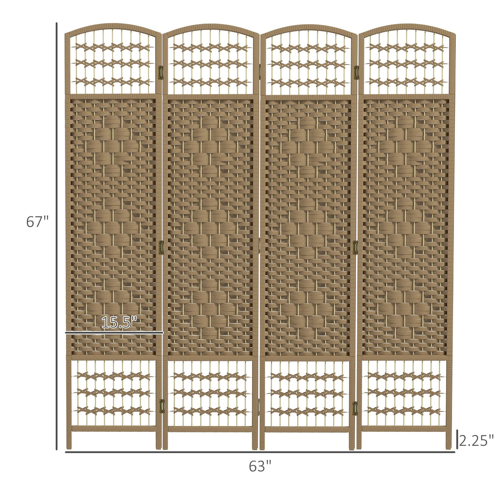 Cloison de séparation HOMCOM, cloison de séparation autoportante en fibre ondulée, 1,7 m de haut, blanc