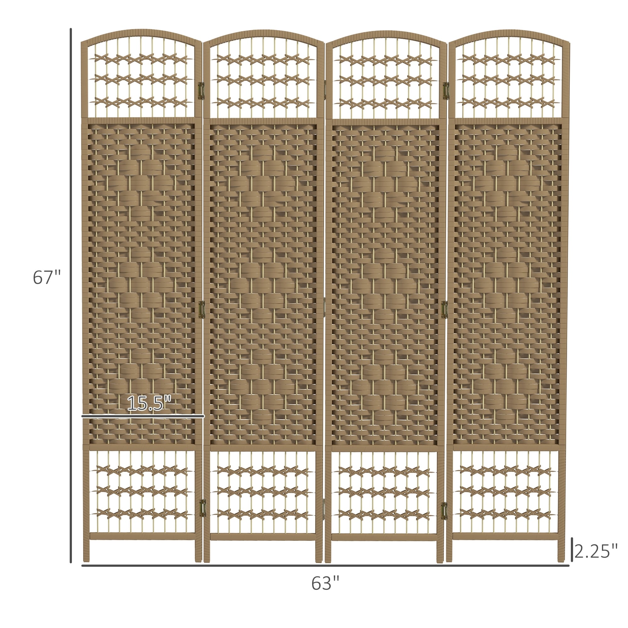 Cloison de séparation HOMCOM, cloison de séparation autoportante en fibre ondulée, 1,7 m de haut, blanc