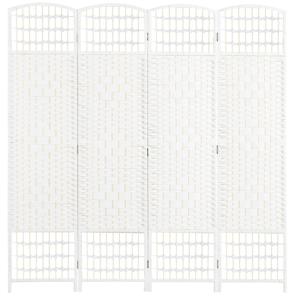 Cloison de séparation HOMCOM, cloison de séparation autoportante en fibre ondulée, 1,7 m de haut, blanc