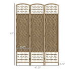 Cloison de séparation HOMCOM, cloison de séparation autoportante en fibre ondulée, 1,7 m de haut, blanc