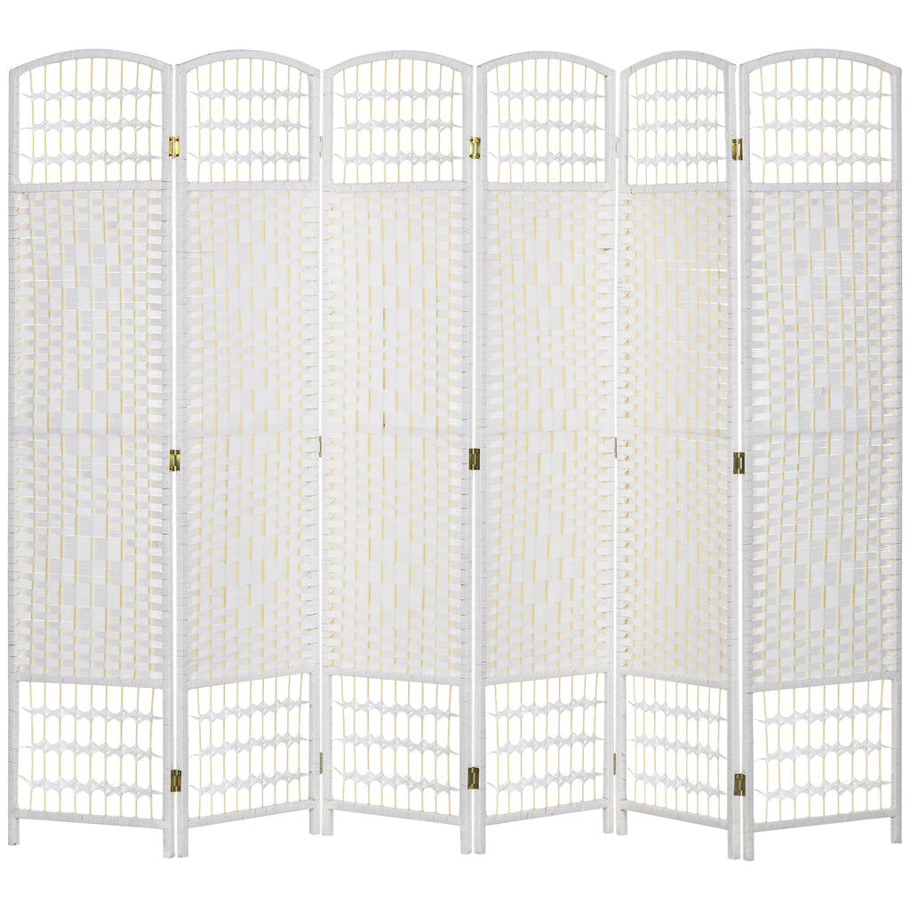 Cloison de séparation HOMCOM, cloison de séparation autoportante en fibre ondulée, 1,7 m de haut, blanc