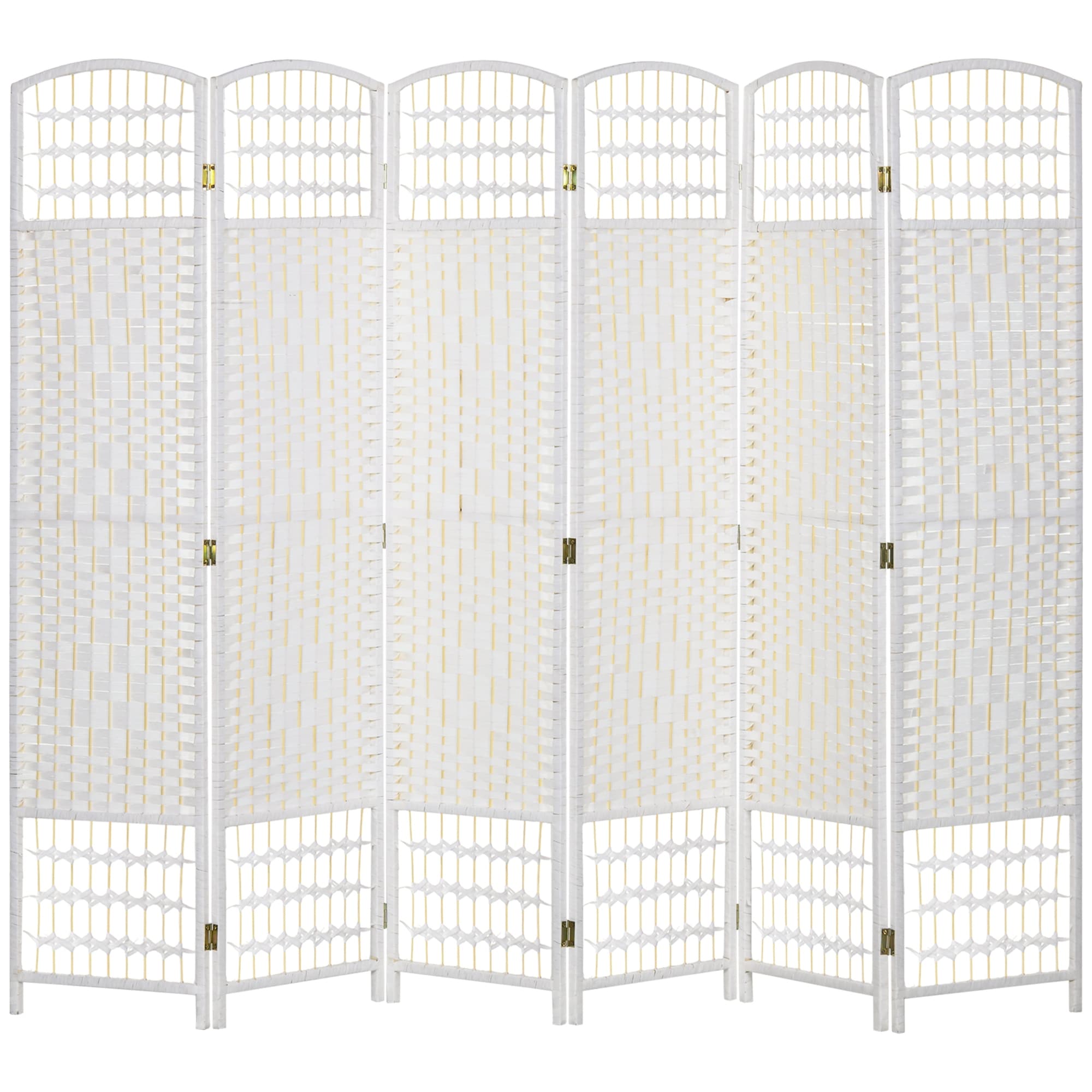 Cloison de séparation HOMCOM, cloison de séparation autoportante en fibre ondulée, 1,7 m de haut, blanc