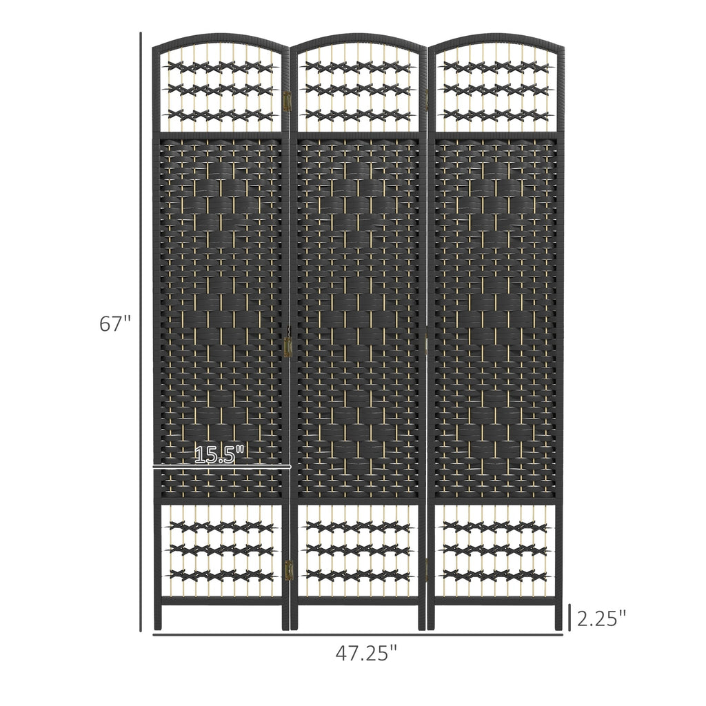 Cloison de séparation HOMCOM, cloison de séparation autoportante en fibre ondulée, 1,7 m de haut, blanc
