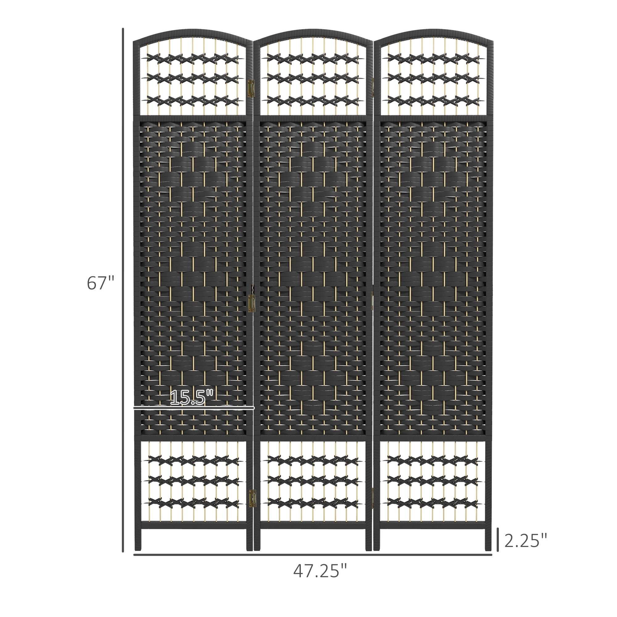 Cloison de séparation HOMCOM, cloison de séparation autoportante en fibre ondulée, 1,7 m de haut, blanc