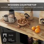 Desserte de cuisine à roulettes HOMCOM, desserte de bar, desserte compacte sur roulettes avec plateau en bois, étagères et tiroirs pour la salle à manger à domicile