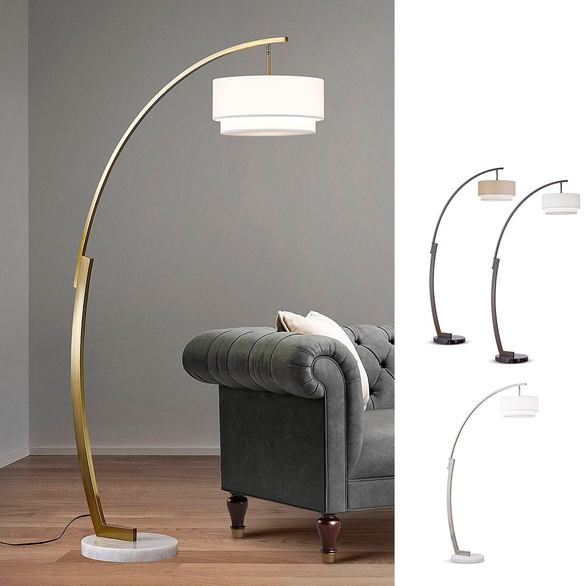 Lampadaire en métal HOMEGLAM ARC 81H