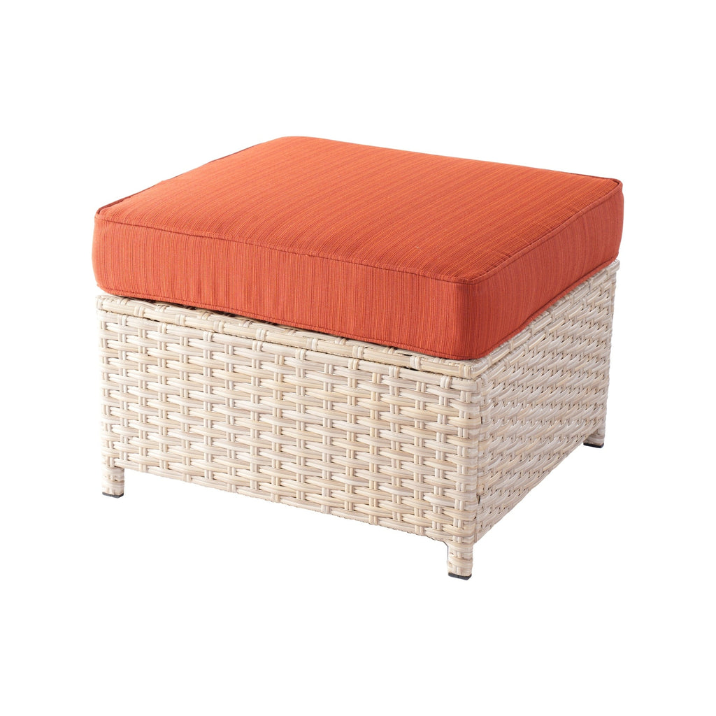 Ensemble de conversation rembourré en osier 5 pièces pour patio extérieur HOOOWOOO
