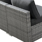 Ensemble de canapés sectionnels en osier HOOOWOOO Patio 5 pièces avec table basse