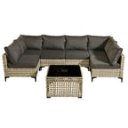 Ensemble de meubles de patio sectionnels en rotin HOOOWOOO 7 pièces