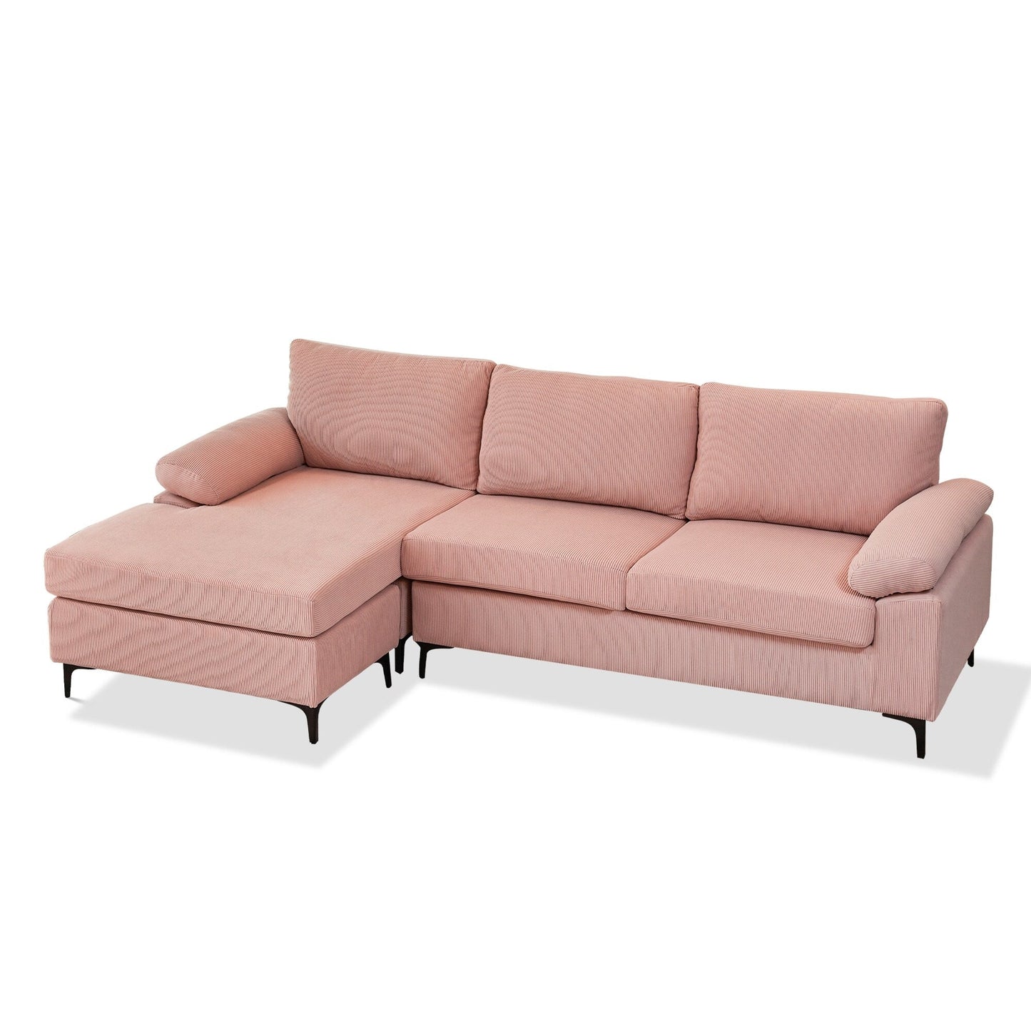 Canapé convertible moderne en polyester avec pieds en métal pour salon