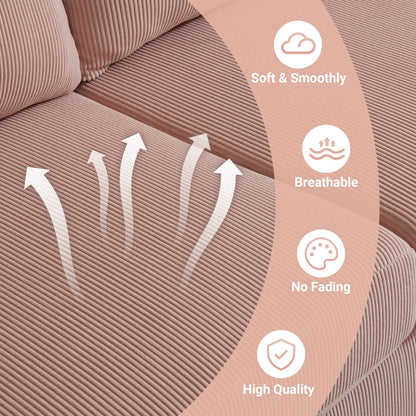 Canapé convertible moderne en polyester avec pieds en métal pour salon