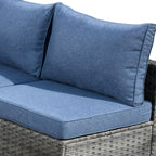 Ensemble de 9 meubles d'extérieur en rotin gris HOOOWOOO avec foyer et chaises pivotantes