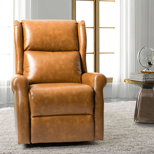 Chaise pivotante contemporaine pour chambre d'enfant Baksoho en similicuir avec base en métal par HULALA HOME
