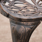 Ensemble de salle à manger d'extérieur haïtien en fonte d'aluminium, 7 pièces, par Christopher Knight Home