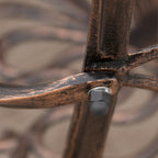 Ensemble de salle à manger d'extérieur haïtien en fonte d'aluminium, 7 pièces, par Christopher Knight Home