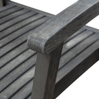 Ensemble table et chaises empilables Hakan Wood Patio avec pieds incurvés