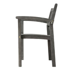 Ensemble table et chaises empilables Hakan Wood Patio avec pieds incurvés