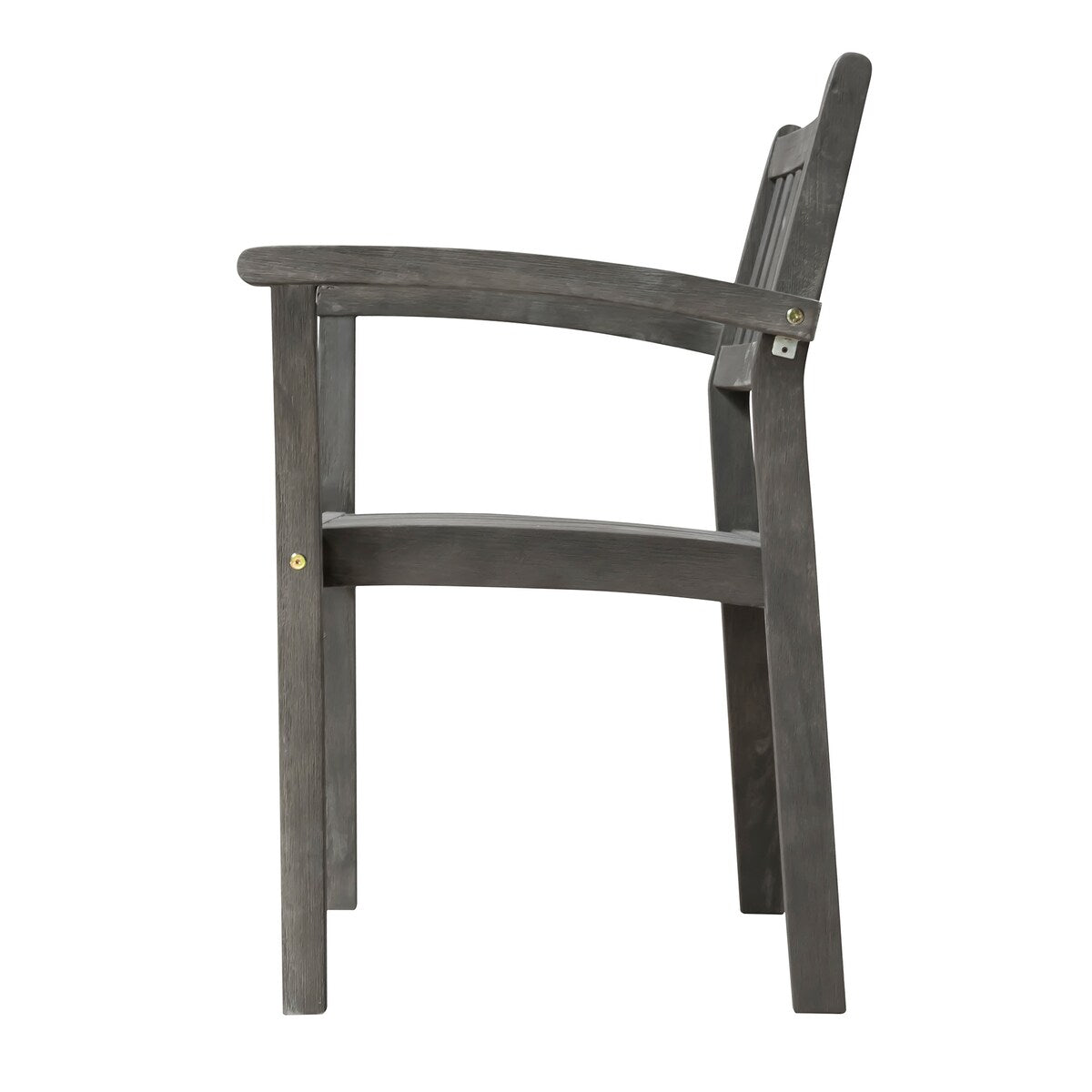 Ensemble table et chaises empilables Hakan Wood Patio avec pieds incurvés