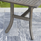 Ensemble table et chaises empilables Hakan Wood Patio avec pieds incurvés