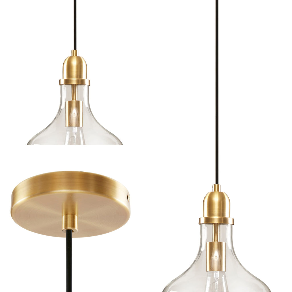 Suspension en verre en forme de cloche auburn INK+IVY