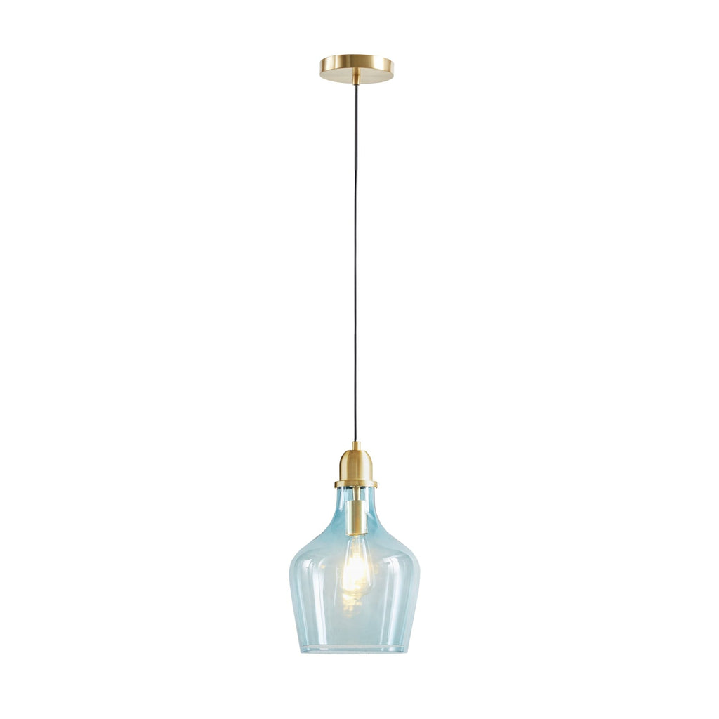 Suspension en verre en forme de cloche auburn INK+IVY