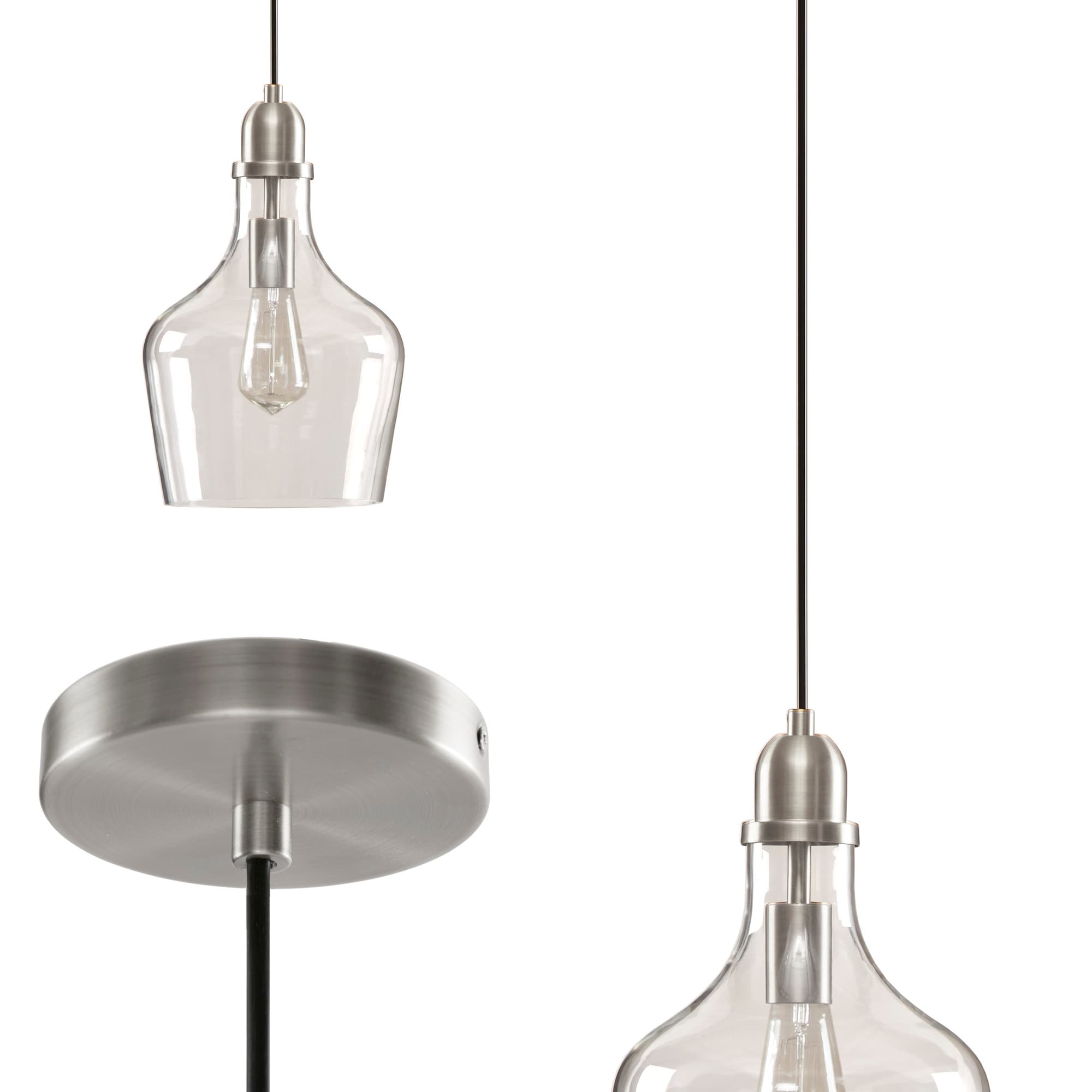 Suspension en verre en forme de cloche auburn INK+IVY