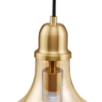Suspension en verre en forme de cloche auburn INK+IVY