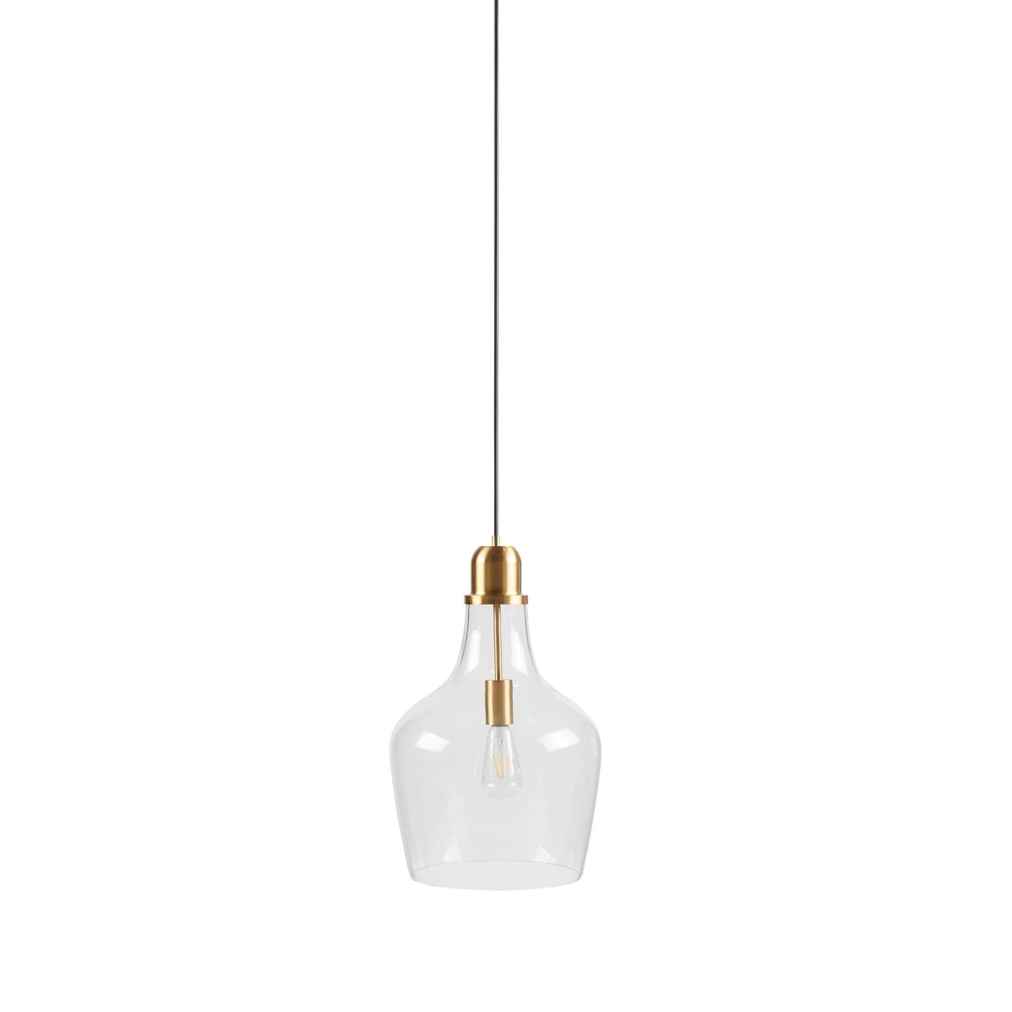 Suspension en verre en forme de cloche auburn INK+IVY