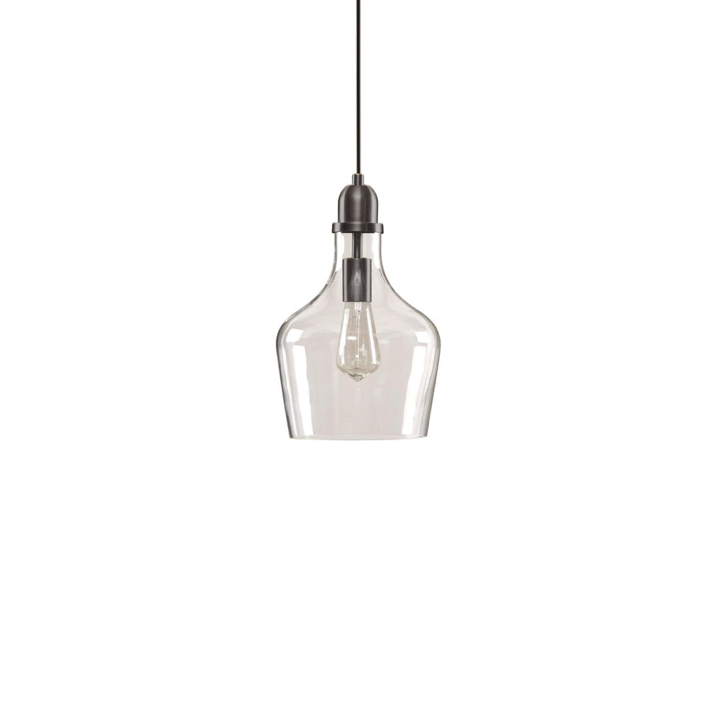 Suspension en verre en forme de cloche auburn INK+IVY