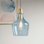 Suspension en verre en forme de cloche auburn INK+IVY