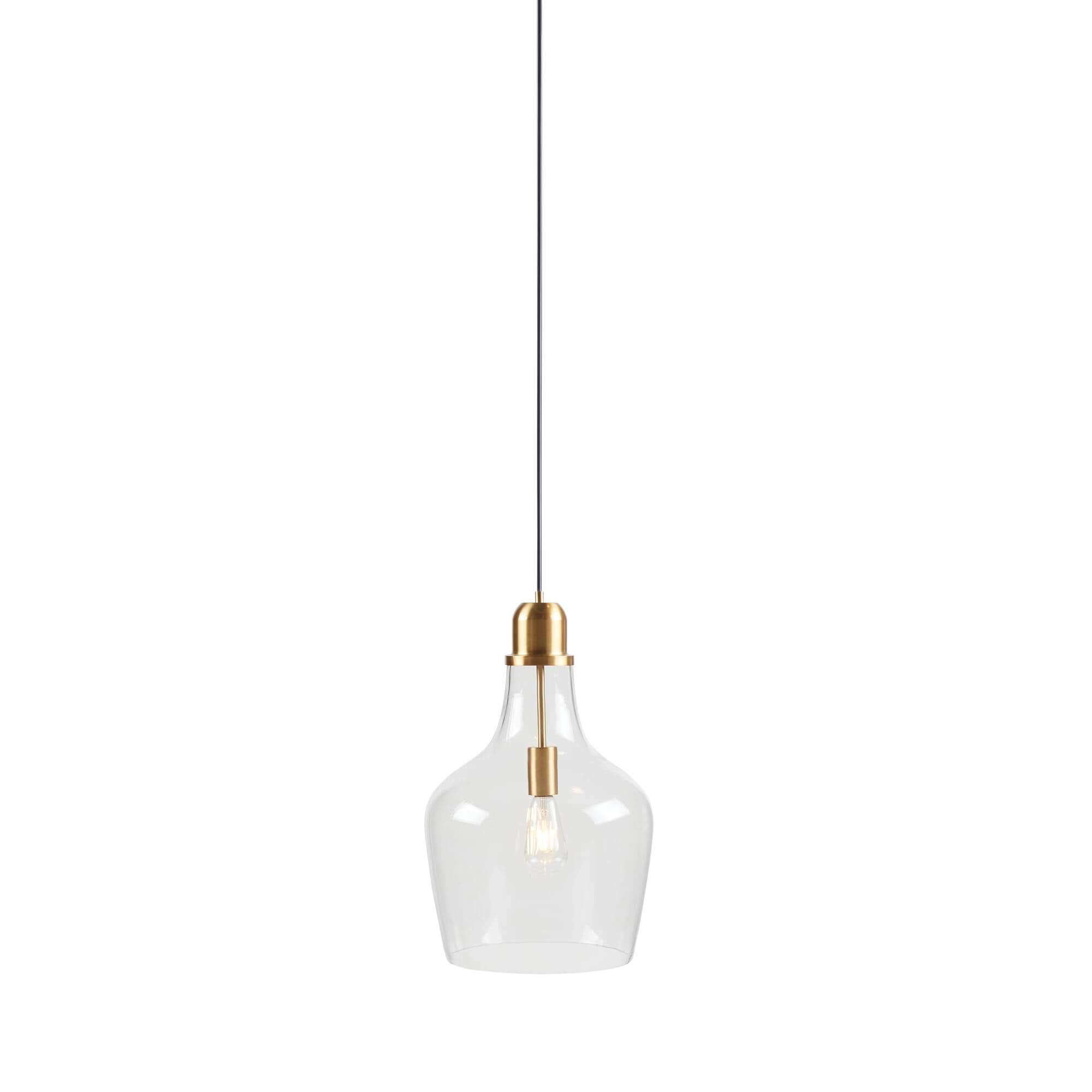 Suspension en verre en forme de cloche auburn INK+IVY