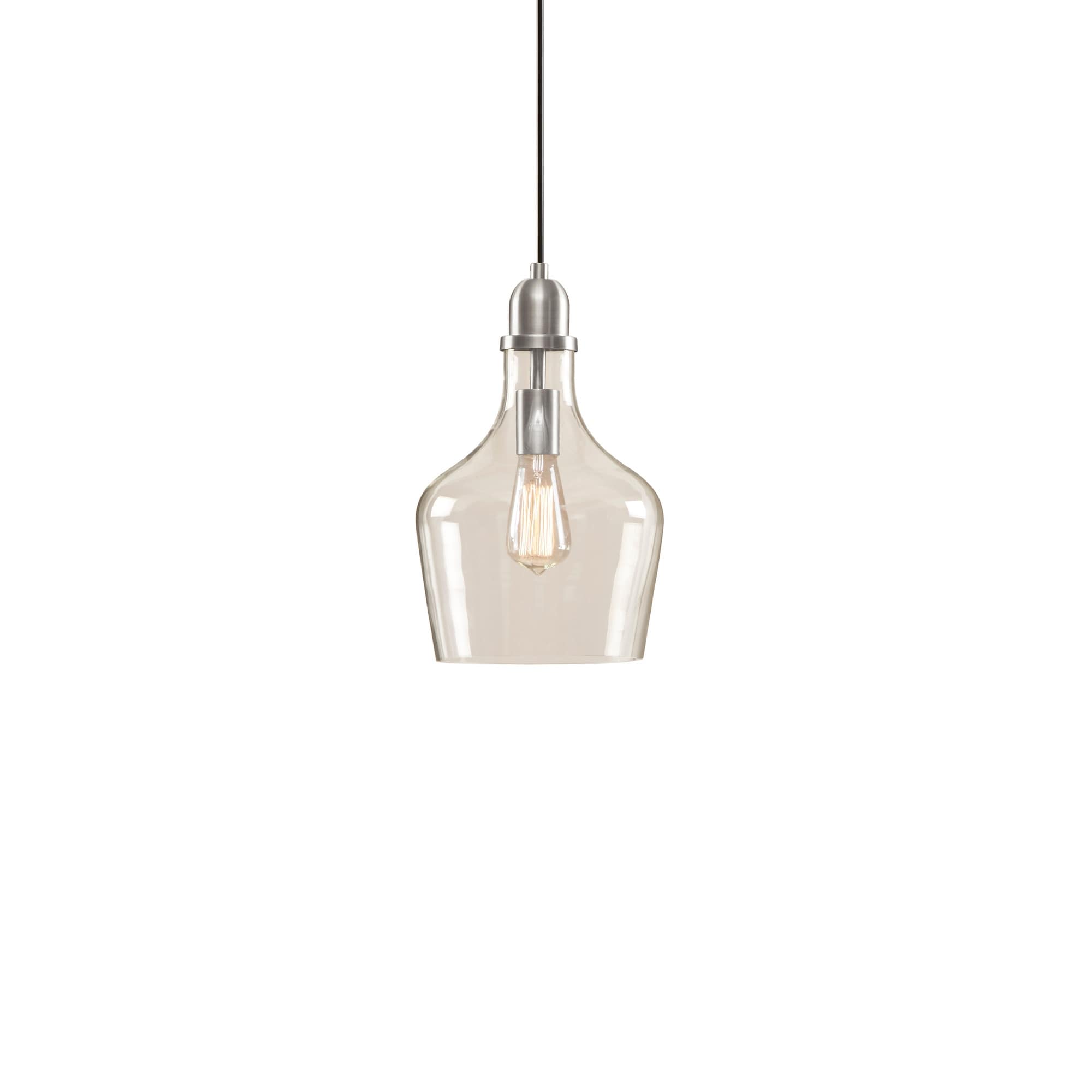 Suspension en verre en forme de cloche auburn INK+IVY