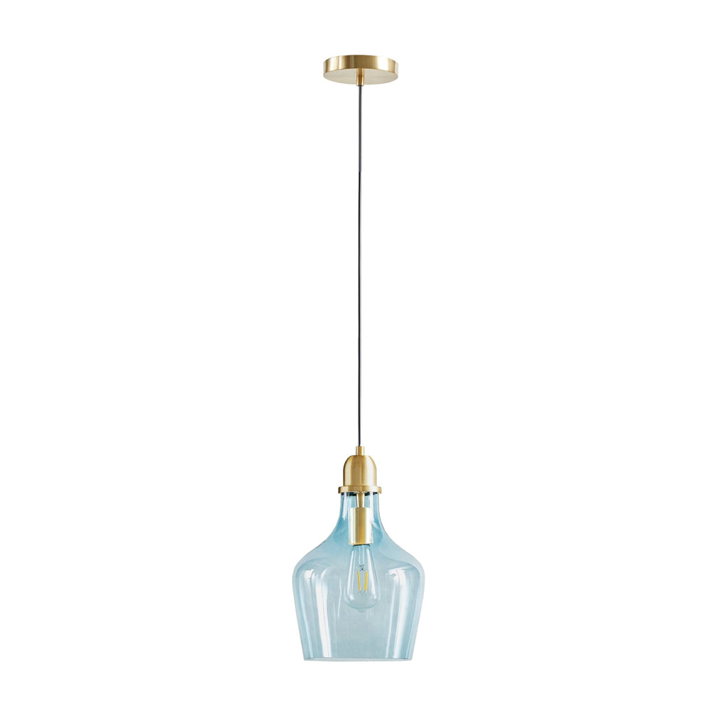 Suspension en verre en forme de cloche auburn INK+IVY