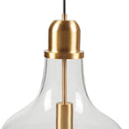 Suspension en verre en forme de cloche auburn INK+IVY