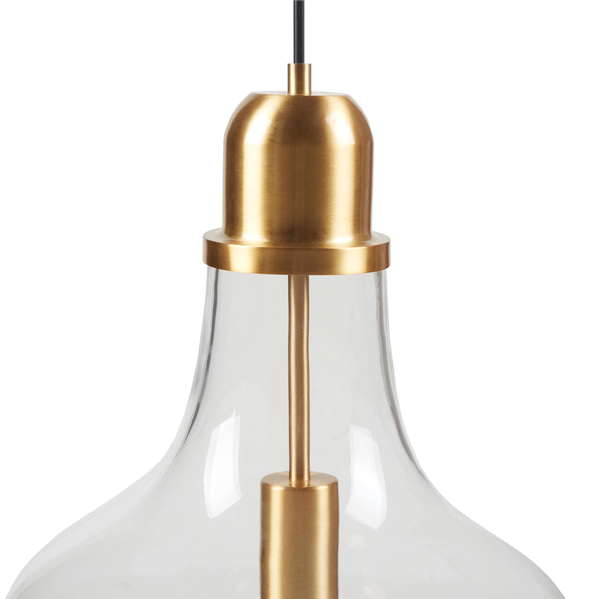 Suspension en verre en forme de cloche auburn INK+IVY