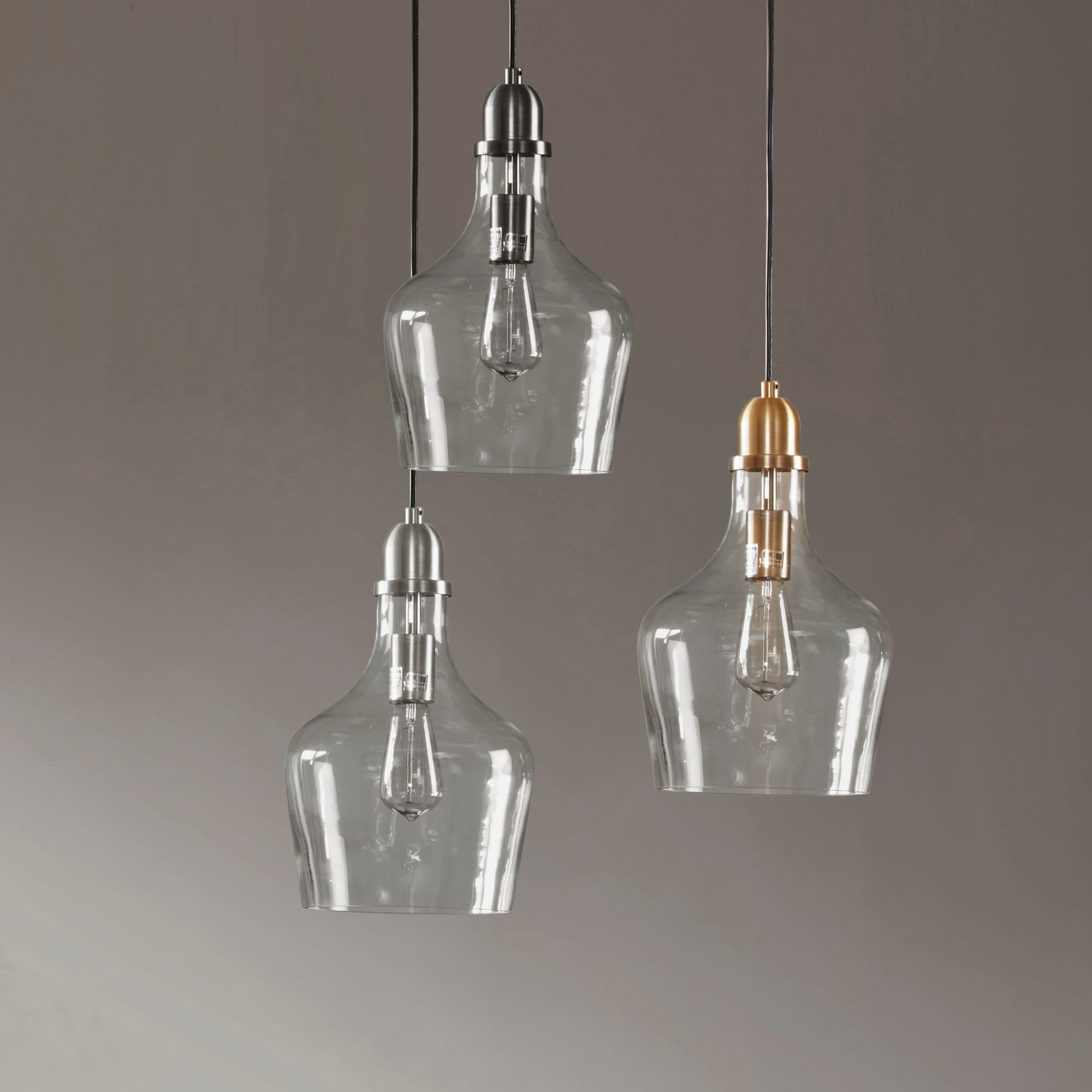 Suspension en verre en forme de cloche auburn INK+IVY