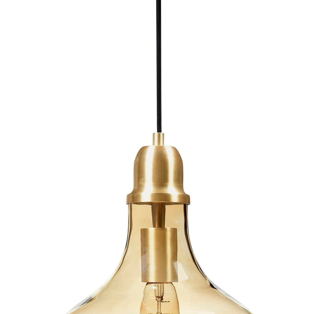 Suspension en verre en forme de cloche auburn INK+IVY