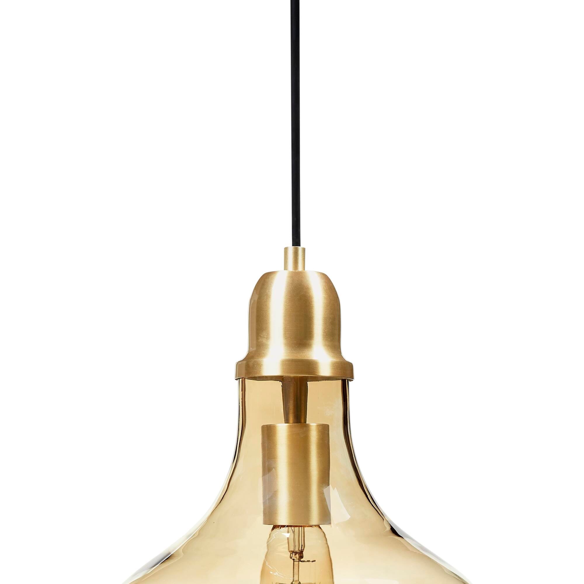 Suspension en verre en forme de cloche auburn INK+IVY