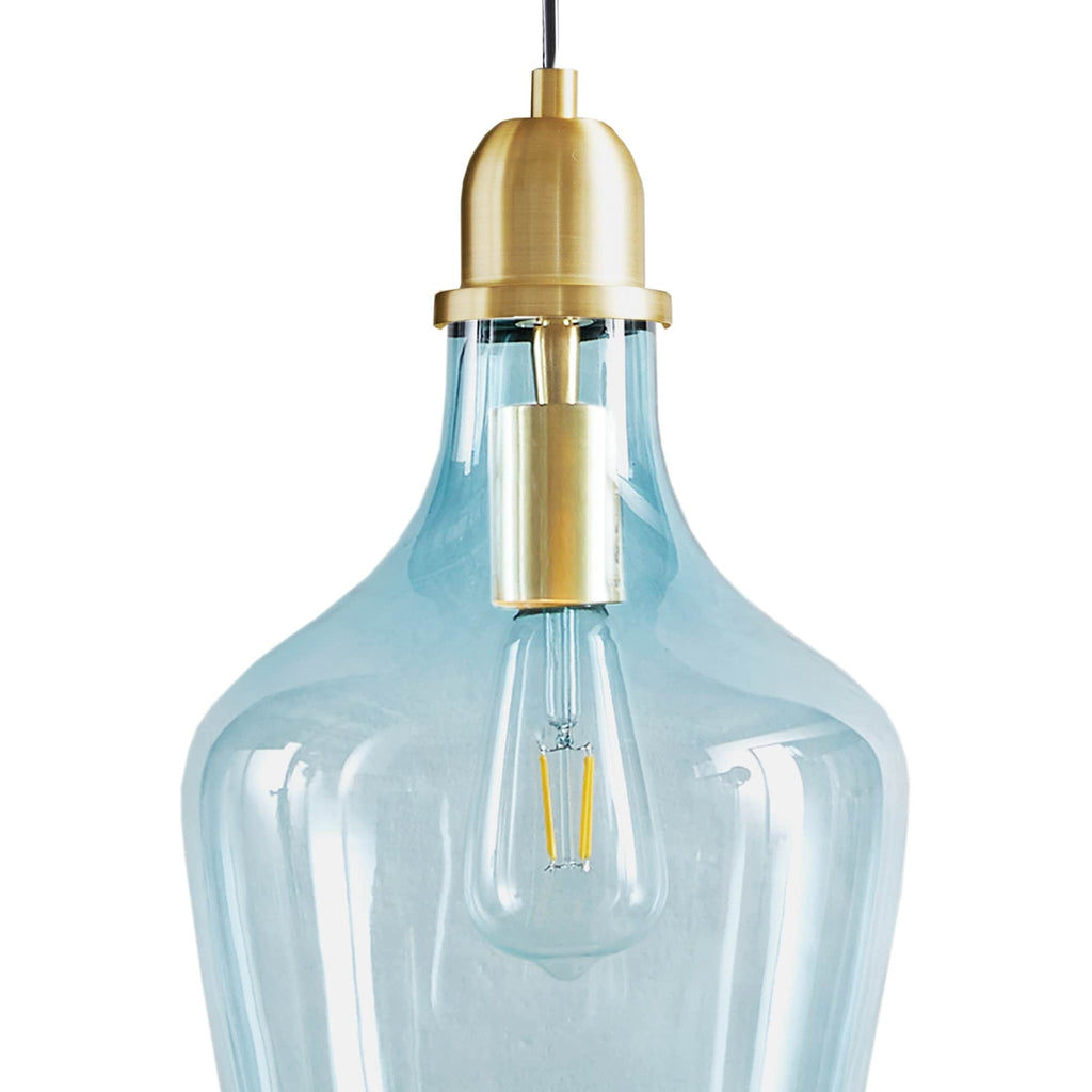 Suspension en verre en forme de cloche auburn INK+IVY