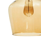 Suspension en verre en forme de cloche auburn INK+IVY