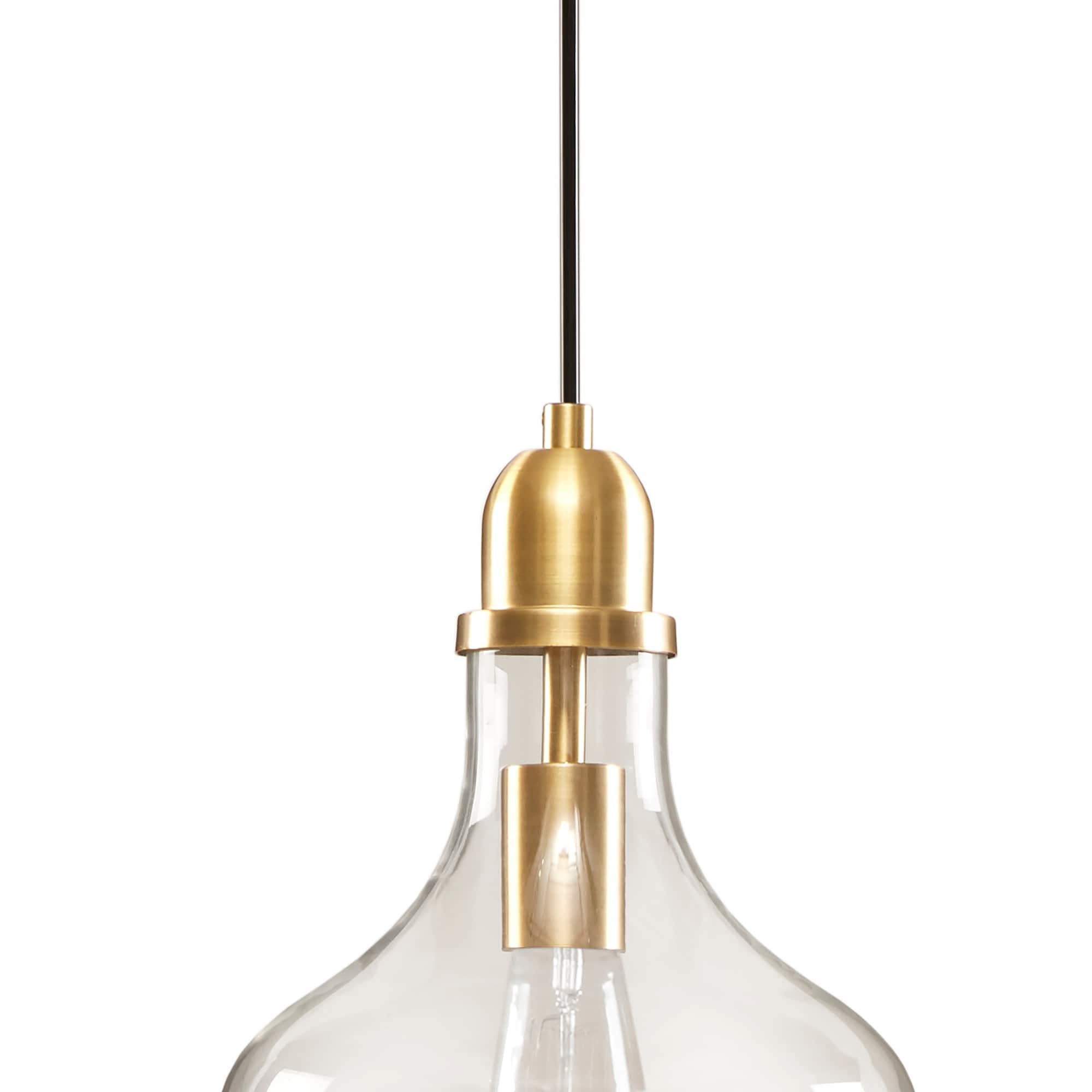 Suspension en verre en forme de cloche auburn INK+IVY