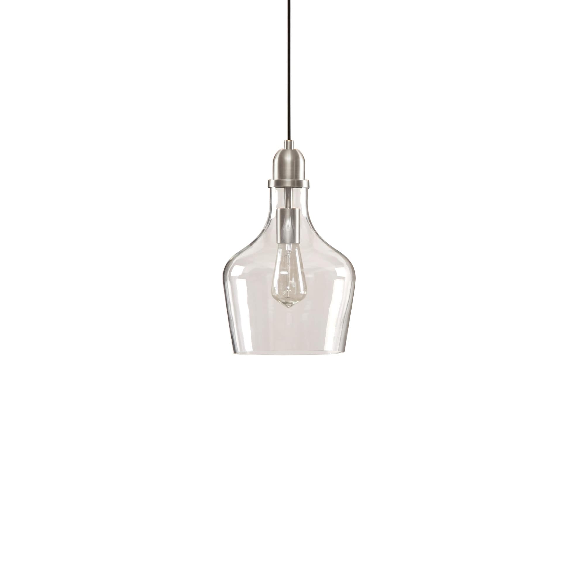 Suspension en verre en forme de cloche auburn INK+IVY