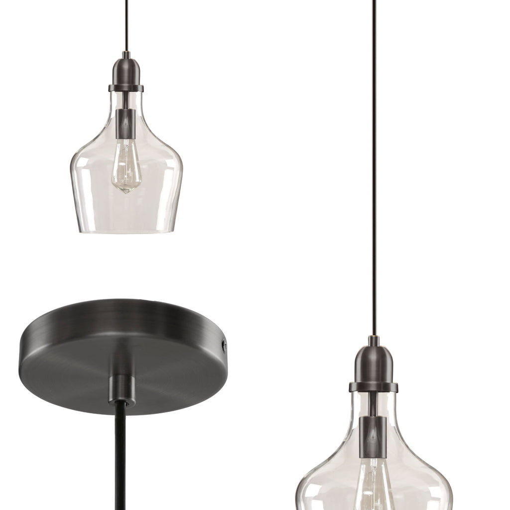 Suspension en verre en forme de cloche auburn INK+IVY