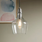 Suspension en verre en forme de cloche auburn INK+IVY