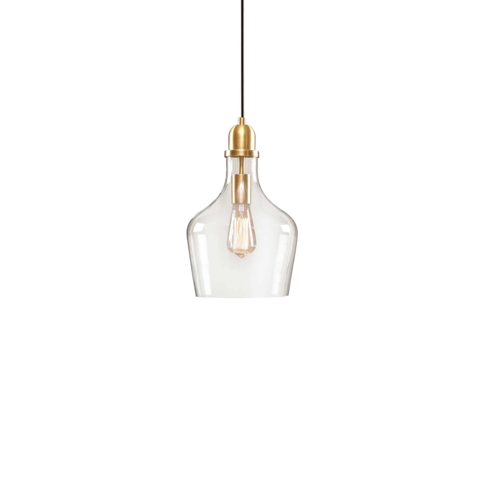 Suspension en verre en forme de cloche auburn INK+IVY