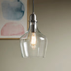 Suspension en verre en forme de cloche auburn INK+IVY