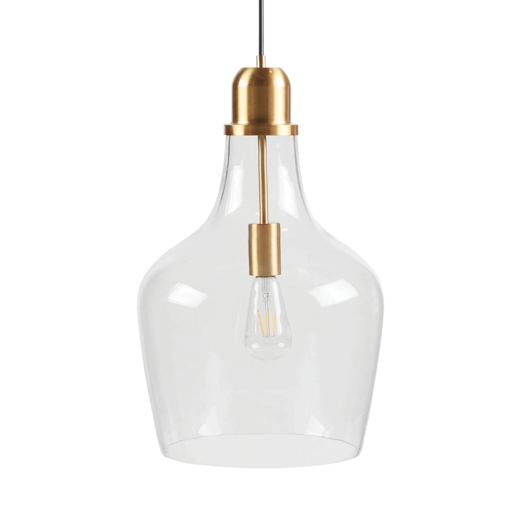 Suspension en verre en forme de cloche auburn INK+IVY
