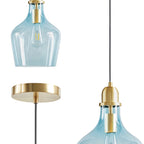 Suspension en verre en forme de cloche auburn INK+IVY