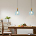 Suspension en verre en forme de cloche auburn INK+IVY